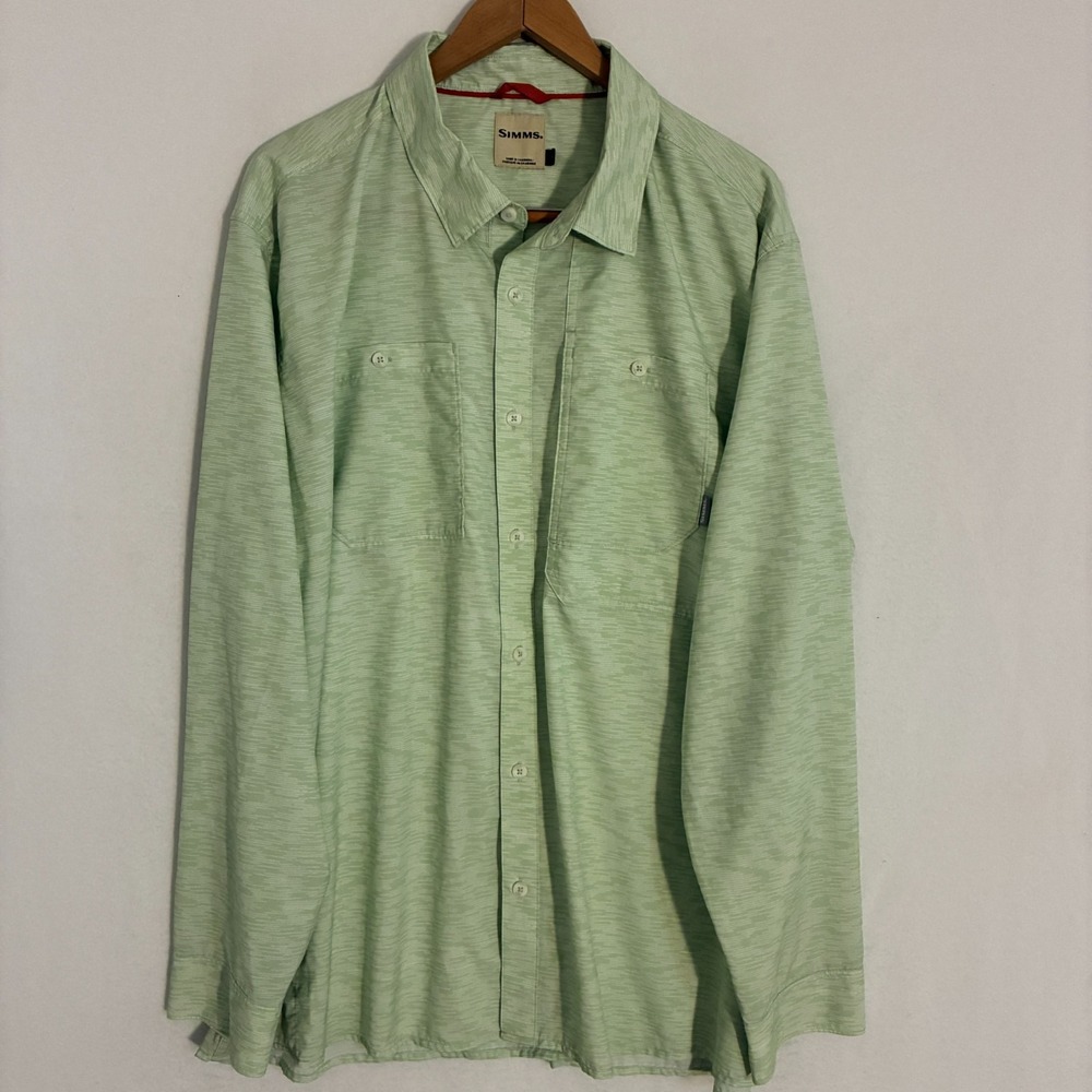 Simms Double Haul Fishing Shirt Men 3XL Long Sleeve Lightweight Outdoor Gorpcore